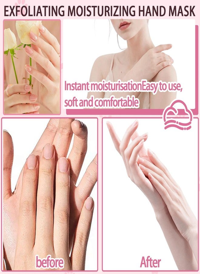 JunKuJK 6PCS Hand Masks,Hydrating Hand Masks Moisturizing Gloves Overnight for Dry Cracked Hands,Daily Hand Care Hand Masks Gift Set for Women and Men L - Image 5